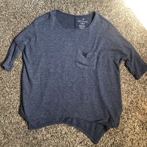 American Eagle dark gray long sleeve top